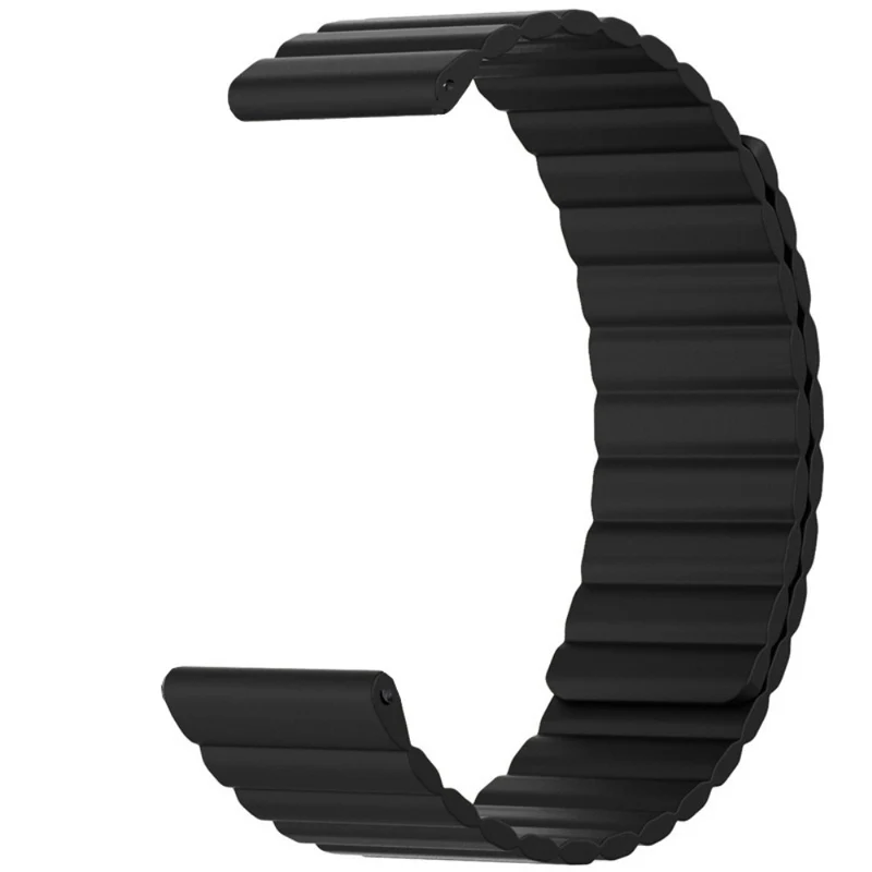 Huami Amazfit GTS 4 / 3 / 2 / 1 / mini Magnetic Watch Band Universal 22mm Silicone Straps - Black+Orange