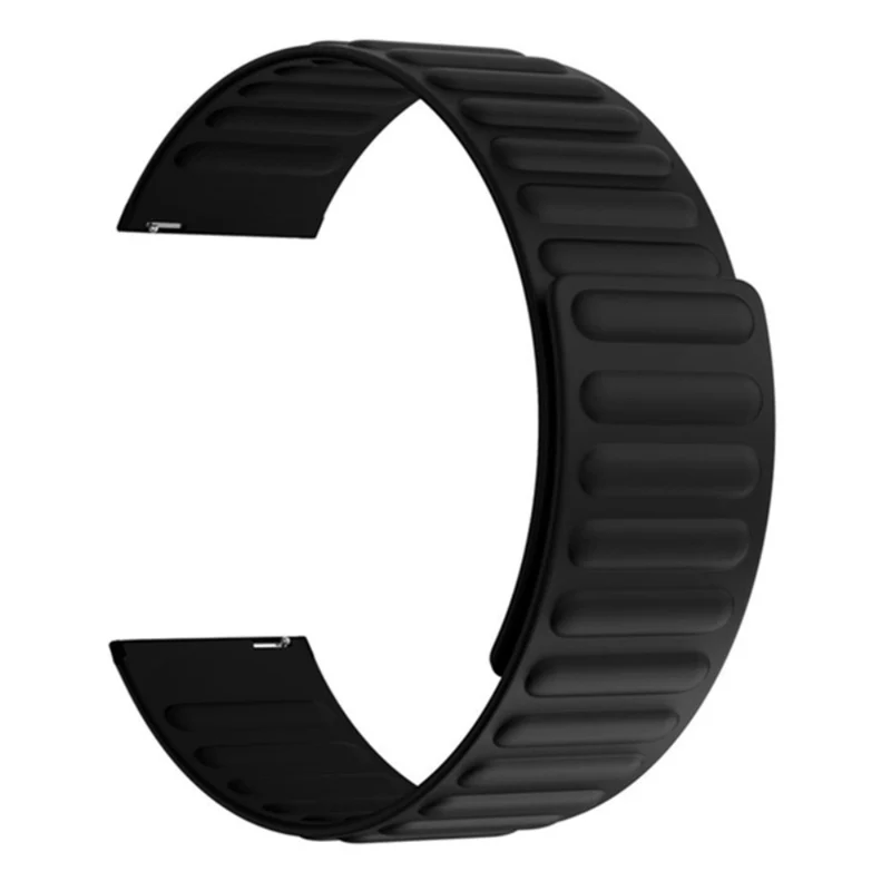 Huami Amazfit GTS 4 / 3 / 2 / 1 / mini Magnetic Watch Band Universal 22mm Silicone Straps - Black+Orange
