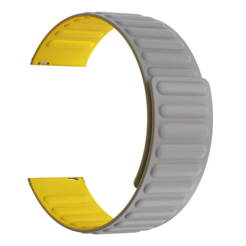 Huami Amazfit GTS 4 / 3 / 2 / 1 / mini Magnetic Watch Band Universal 22mm Silicone Straps - Black+Orange