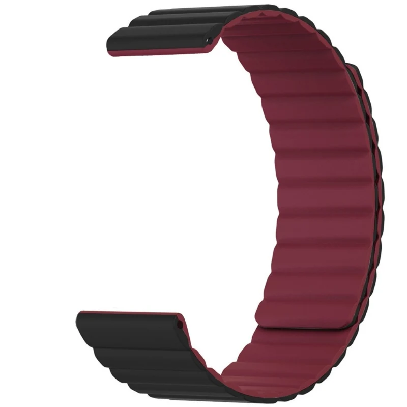 Huami Amazfit GTS 4 / 3 / 2 / 1 / mini Silicone Watch Strap 20mm Magnetic Sports Band - Black+Yellow