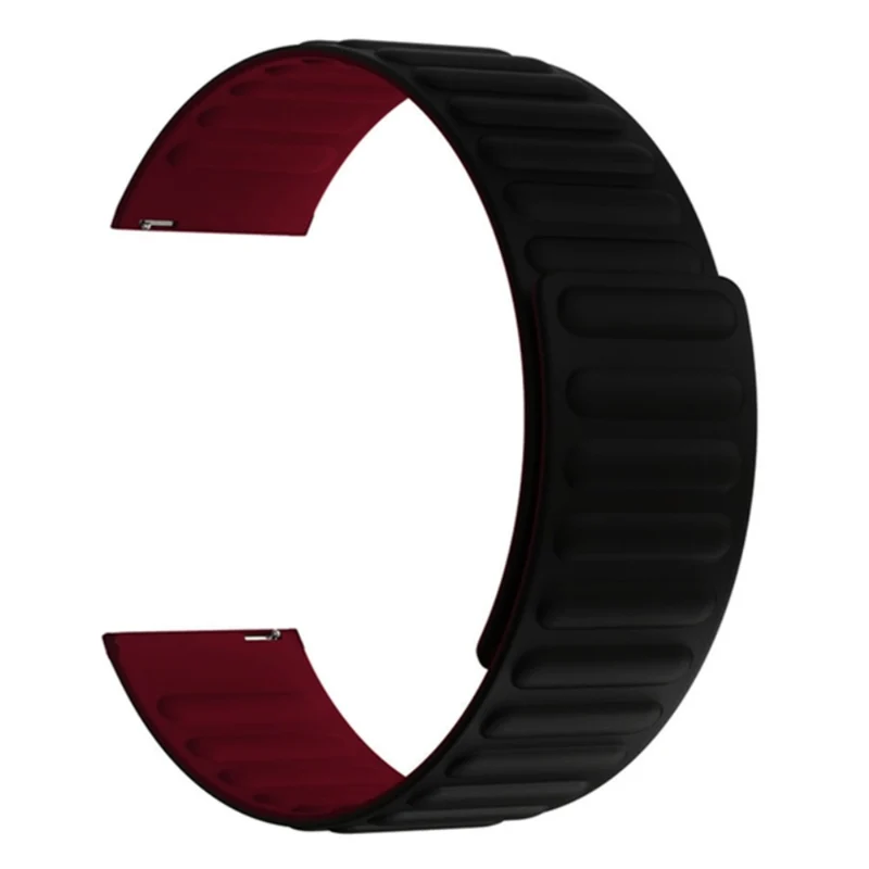 Huami Amazfit GTS 4 / 3 / 2 / 1 / mini Silicone Watch Strap 20mm Magnetic Sports Band - Black+Yellow