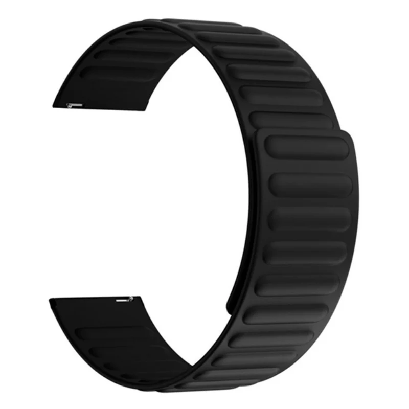 Huami Amazfit GTS 4 / 3 / 2 / 1 / mini Silicone Watch Strap 20mm Magnetic Sports Band - Black+Yellow