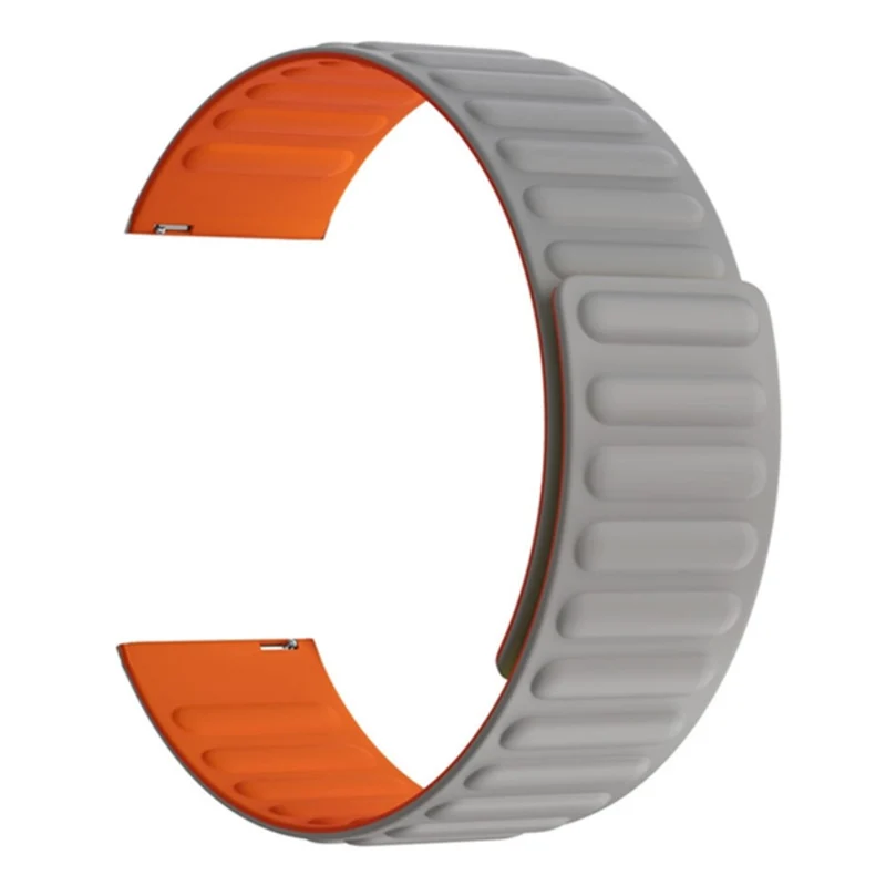 Huami Amazfit GTS 4 / 3 / 2 / 1 / mini Silicone Watch Strap 20mm Magnetic Sports Band - Black+Yellow
