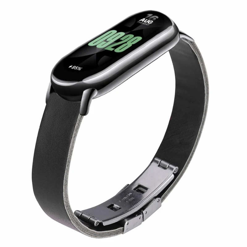 Xiaomi Smart Band 8 / 8 NFC Leather Watch Strap Butterfly Buckle Replacement Band