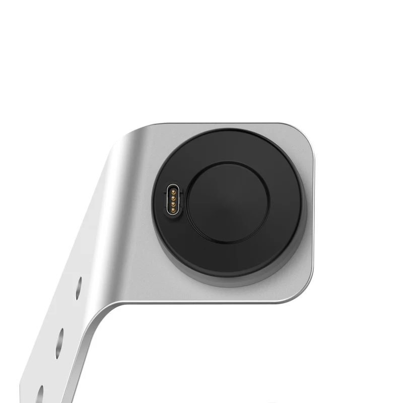 Garmin Venu 3 / Venu 3S / Vivoactiv 5 Watch Charger Stand Aluminium Alloy Charging Dock with Data Function - Right Port - Right Port / Silver