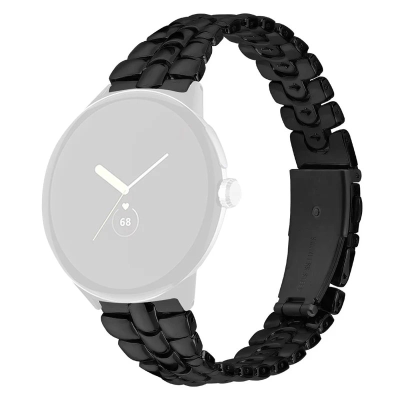 Google Pixel Watch / Watch 2 Fashion Alloy Watch Strap Replacement Wrist Band - Rose Gold