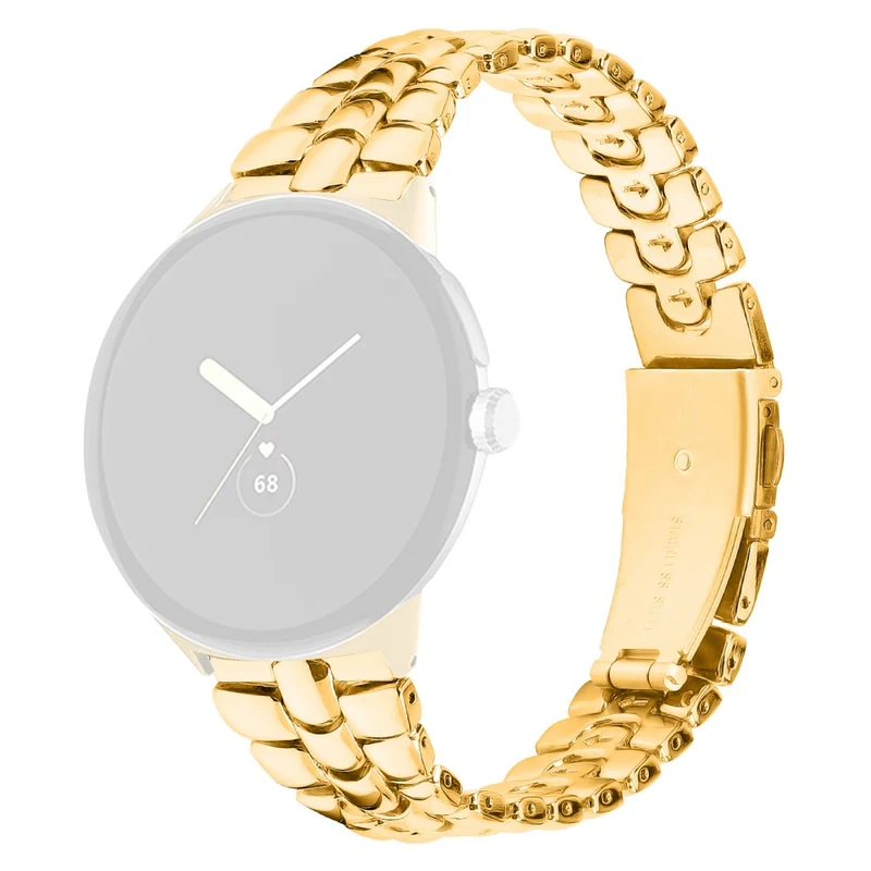Google Pixel Watch / Watch 2 Fashion Alloy Watch Strap Replacement Wrist Band - Rose Gold