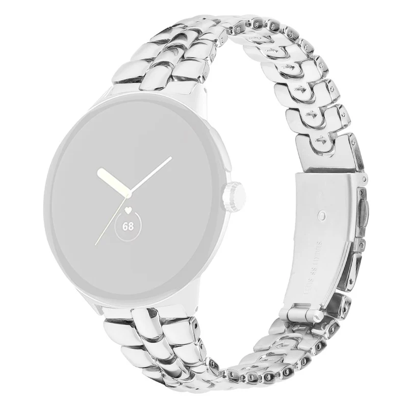 Google Pixel Watch / Watch 2 Fashion Alloy Watch Strap Replacement Wrist Band - Rose Gold