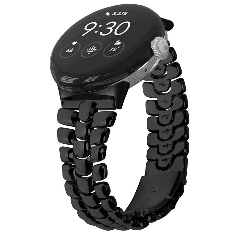 Google Pixel Watch / Watch 2 Fashion Alloy Watch Strap Replacement Wrist Band - Rose Gold