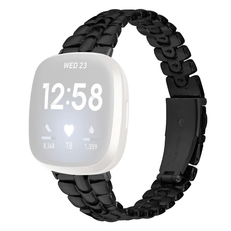 Fitbit Versa 3 / Sense Replacement Strap Stylish Alloy Smart Watch Band - Rose Gold