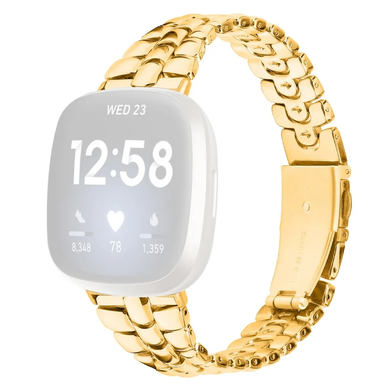 Fitbit Versa 3 / Sense Replacement Strap Stylish Alloy Smart Watch Band - Rose Gold
