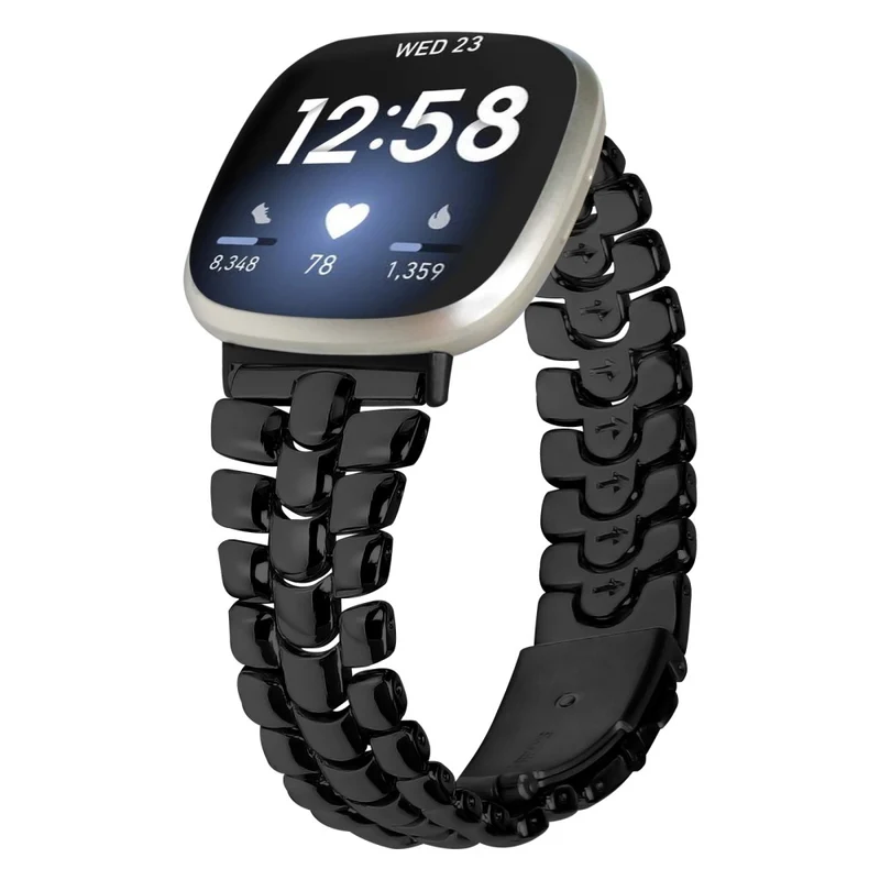 Fitbit Versa 3 / Sense Replacement Strap Stylish Alloy Smart Watch Band - Rose Gold