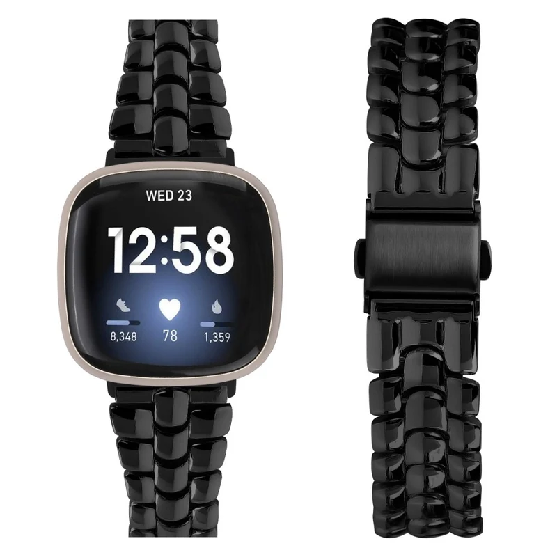 Fitbit Versa 4 / Sense 2 Stylish Alloy Watchband Replacement Wrist Strap