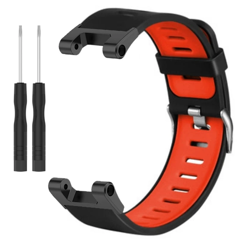 Huami Amazfit T-Rex / T-Rex Pro Silicone Watch Bands Dual Color Replacement Straps - Black+Grey