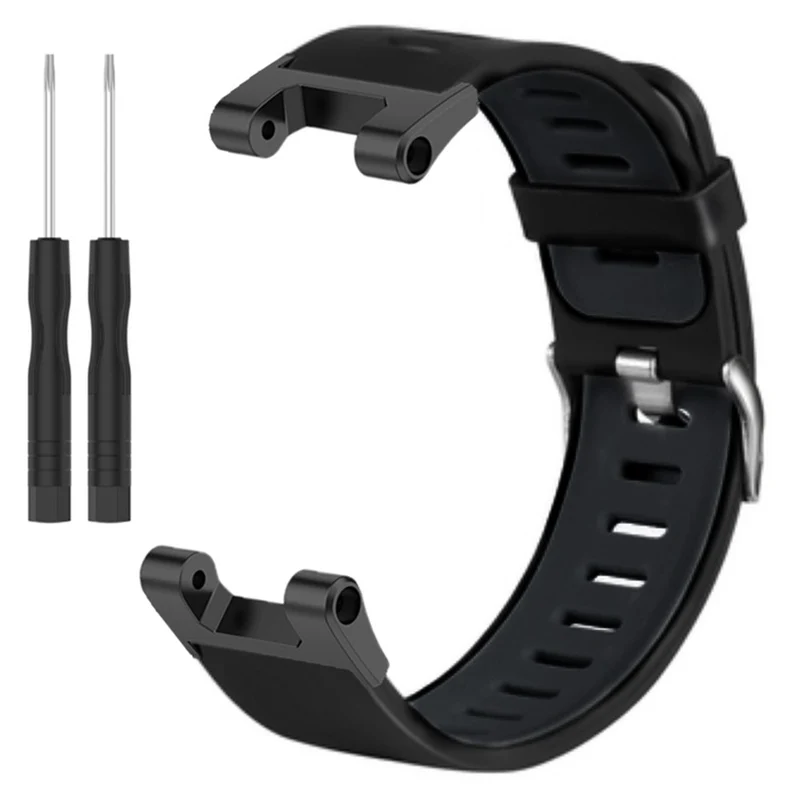 Huami Amazfit T-Rex / T-Rex Pro Silicone Watch Bands Dual Color Replacement Straps - Black+Grey