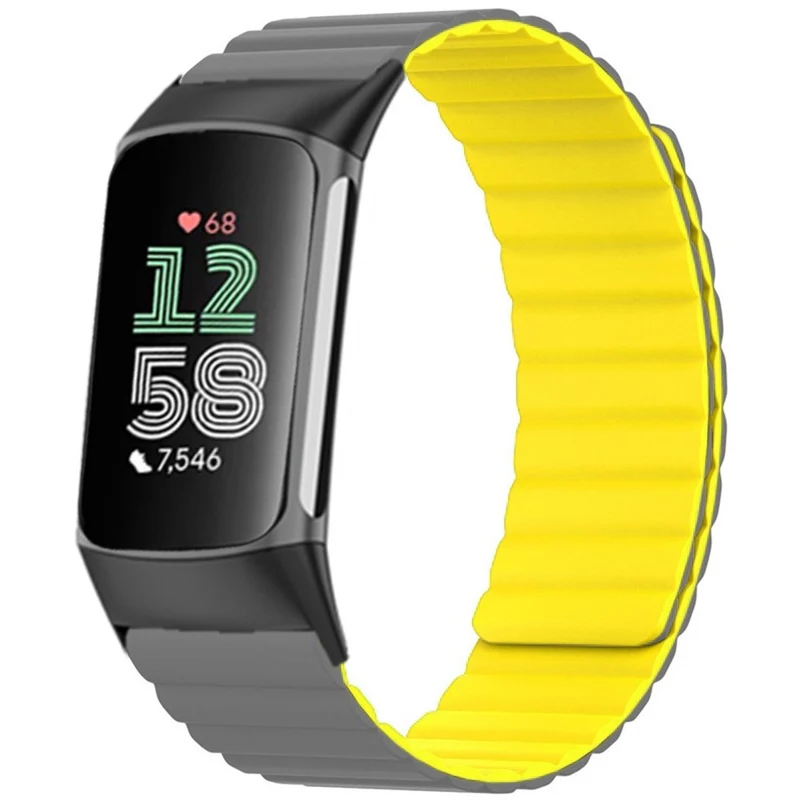 Fitbit Charge 6 / 5 Magnetic Watch Band Silicone Adjustable Wriststrap