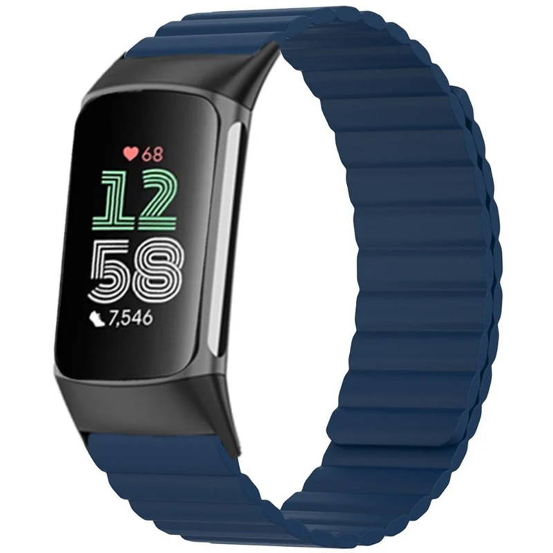 Fitbit Charge 6 / 5 Magnetic Watch Band Silicone Adjustable Wriststrap