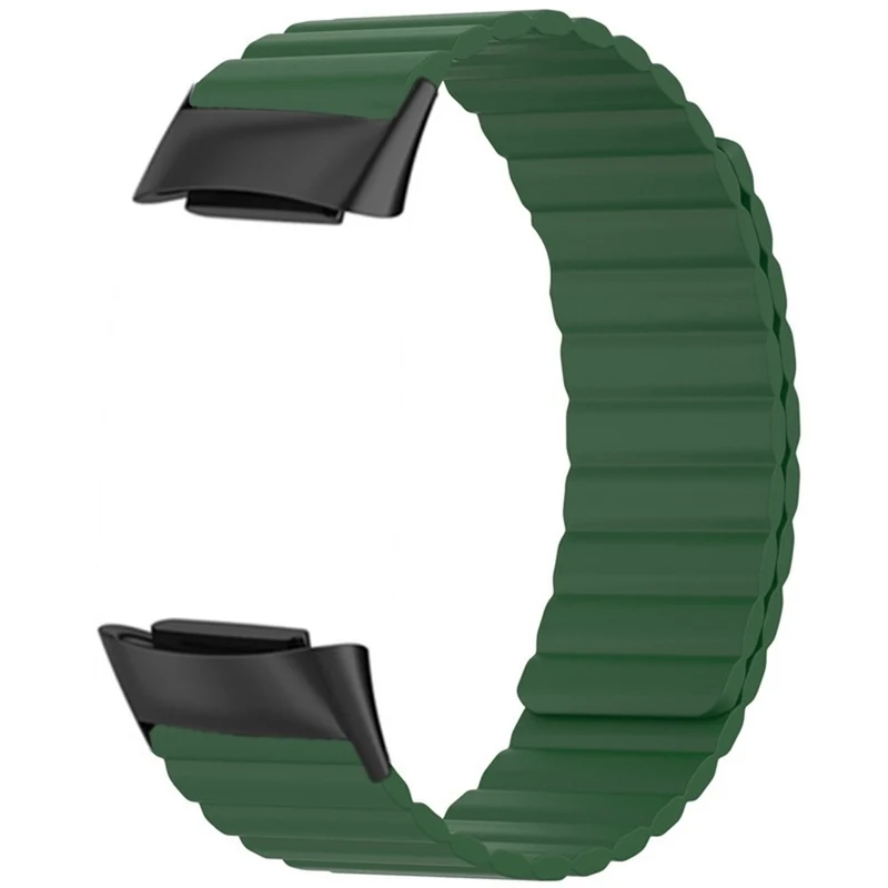 Fitbit Charge 6 / 5 Magnetic Watch Band Silicone Adjustable Wriststrap