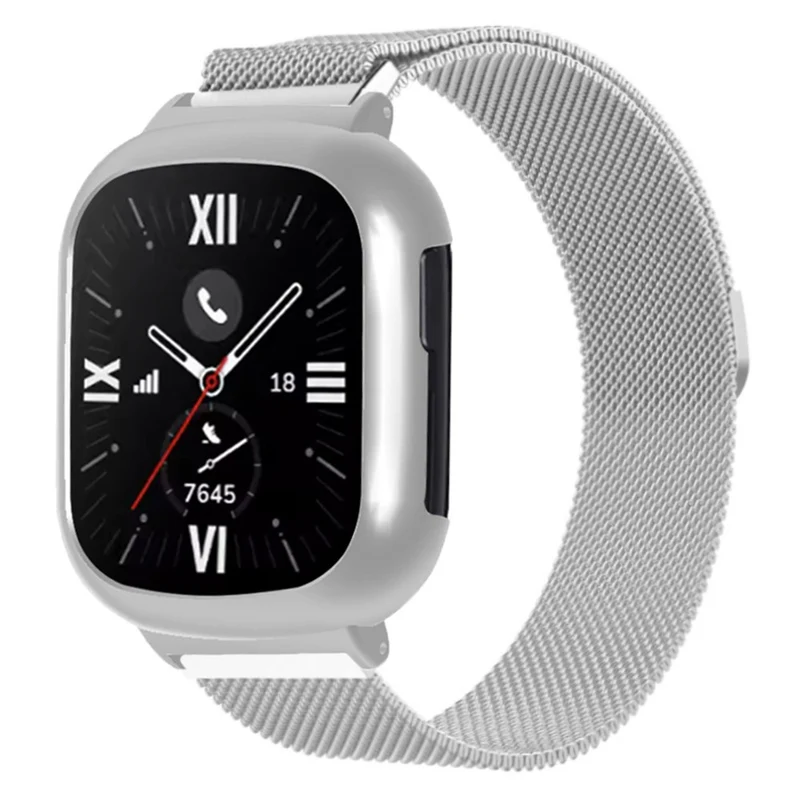 Honor Watch 4 Stainless Steel Mesh Watch Band Magnetic Straps with Watch Case