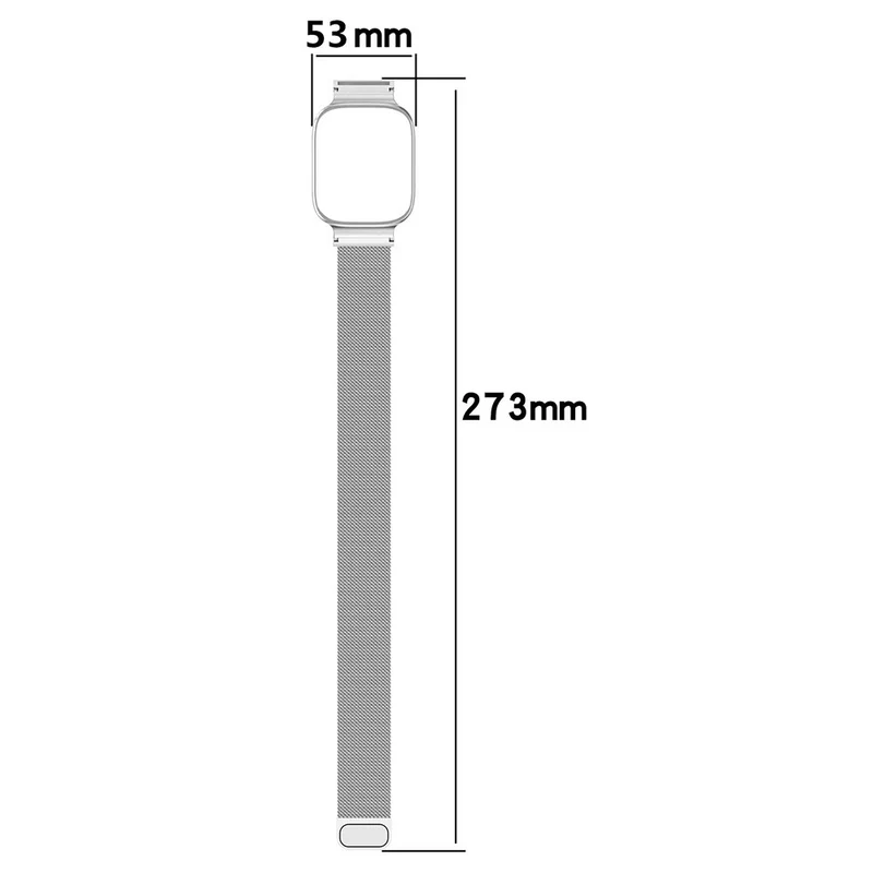 Honor Watch 4 Stainless Steel Mesh Watch Band Magnetic Straps with Watch Case
