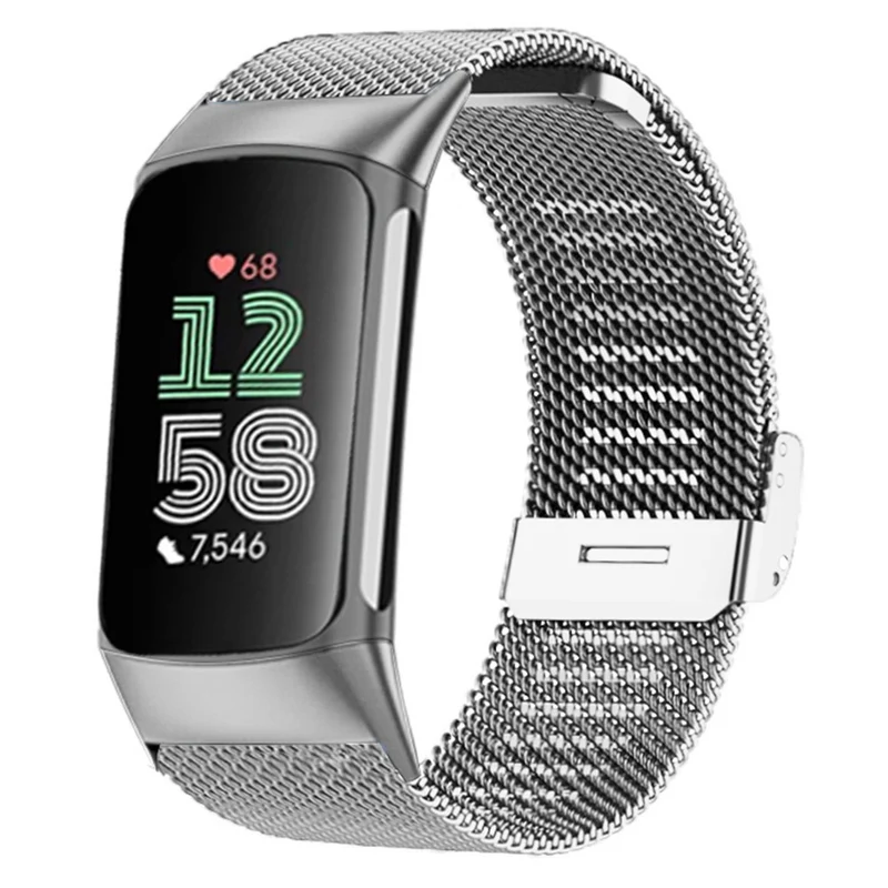 Fitbit Charge 6 / 5 Milanese Mesh Watch Bands Replacement Watch Straps