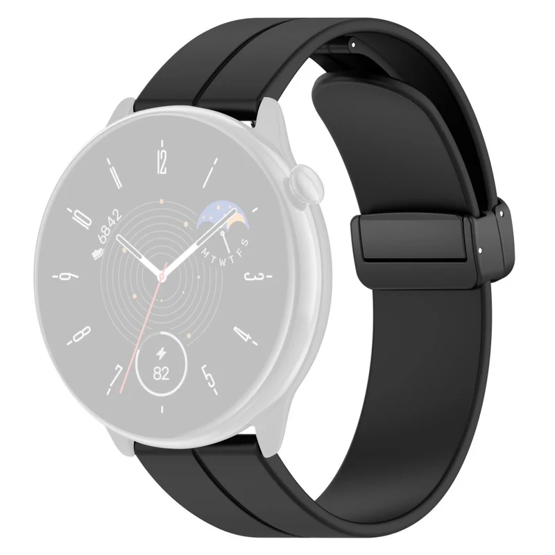 Huami Amazfit GTR Mini / GTS 4 / 3 / 2 / Bip 3 Watch Band Magnetic Folding Buckle 20mm Silicone Strap