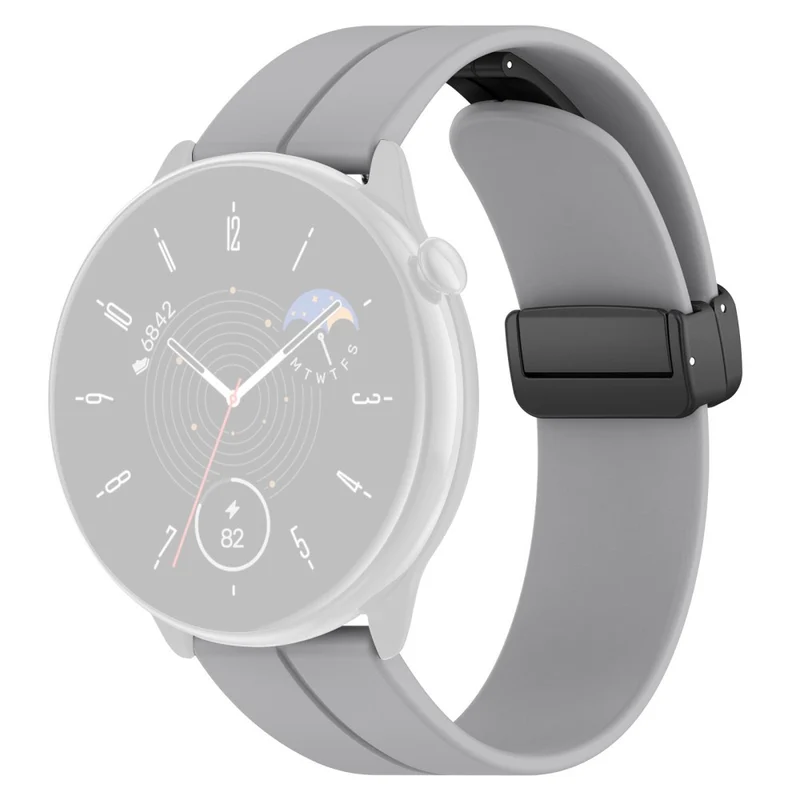 Huami Amazfit GTR Mini / GTS 4 / 3 / 2 / Bip 3 Watch Band Magnetic Folding Buckle 20mm Silicone Strap