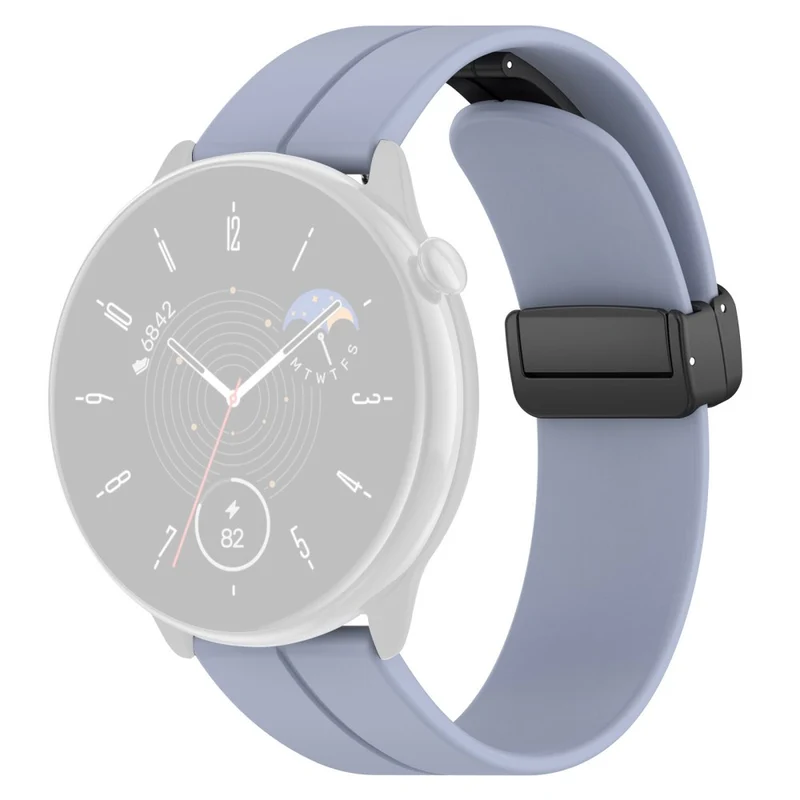 Huami Amazfit GTR Mini / GTS 4 / 3 / 2 / Bip 3 Watch Band Magnetic Folding Buckle 20mm Silicone Strap