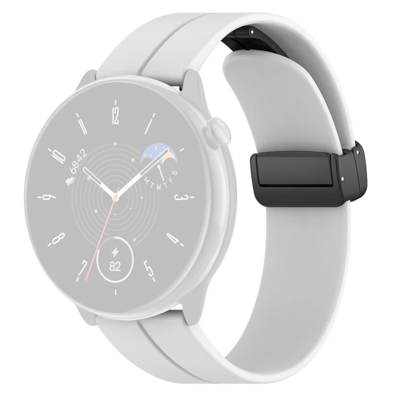 Huami Amazfit GTR Mini / GTS 4 / 3 / 2 / Bip 3 Watch Band Magnetic Folding Buckle 20mm Silicone Strap