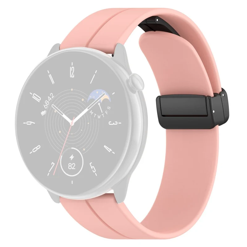 Huami Amazfit GTR Mini / GTS 4 / 3 / 2 / Bip 3 Watch Band Magnetic Folding Buckle 20mm Silicone Strap