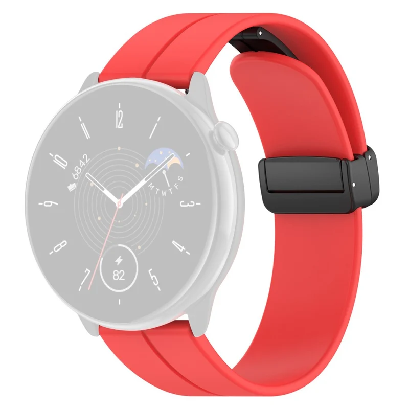 Huami Amazfit GTR Mini / GTS 4 / 3 / 2 / Bip 3 Watch Band Magnetic Folding Buckle 20mm Silicone Strap