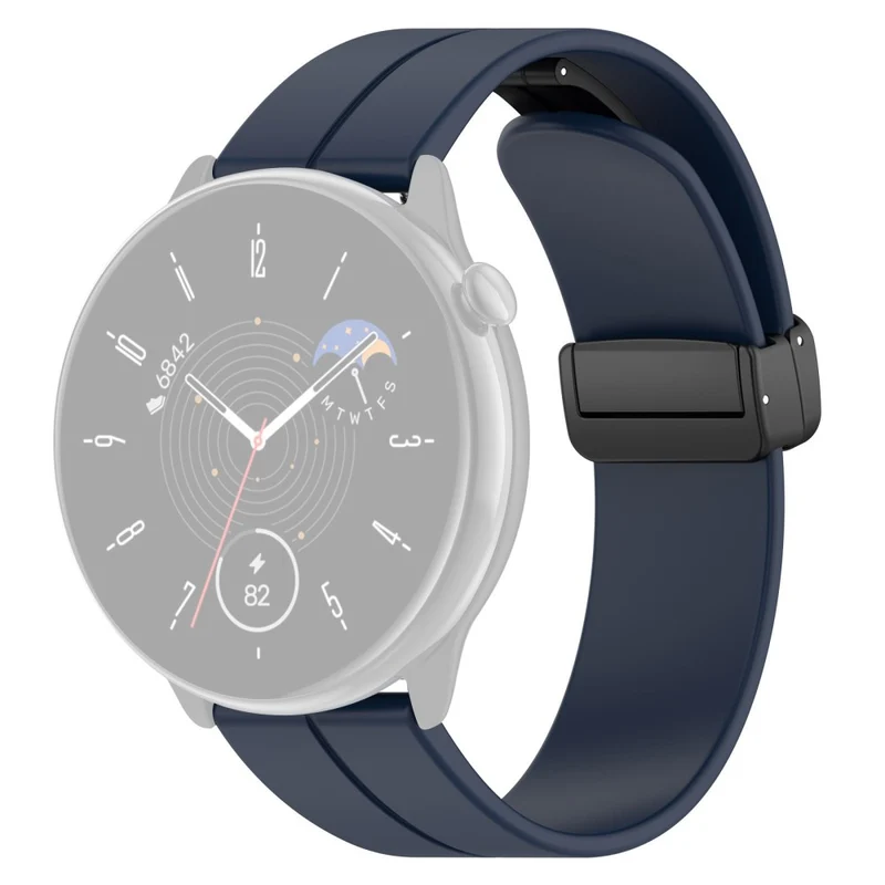 Huami Amazfit GTR Mini / GTS 4 / 3 / 2 / Bip 3 Watch Band Magnetic Folding Buckle 20mm Silicone Strap