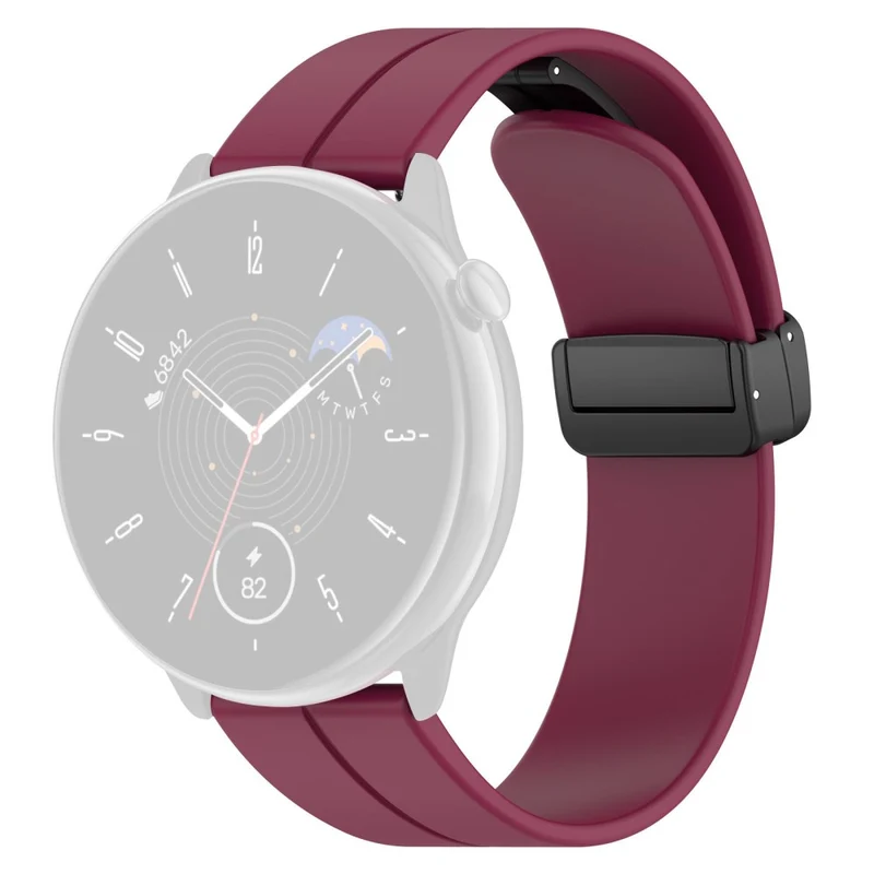 Huami Amazfit GTR Mini / GTS 4 / 3 / 2 / Bip 3 Watch Band Magnetic Folding Buckle 20mm Silicone Strap