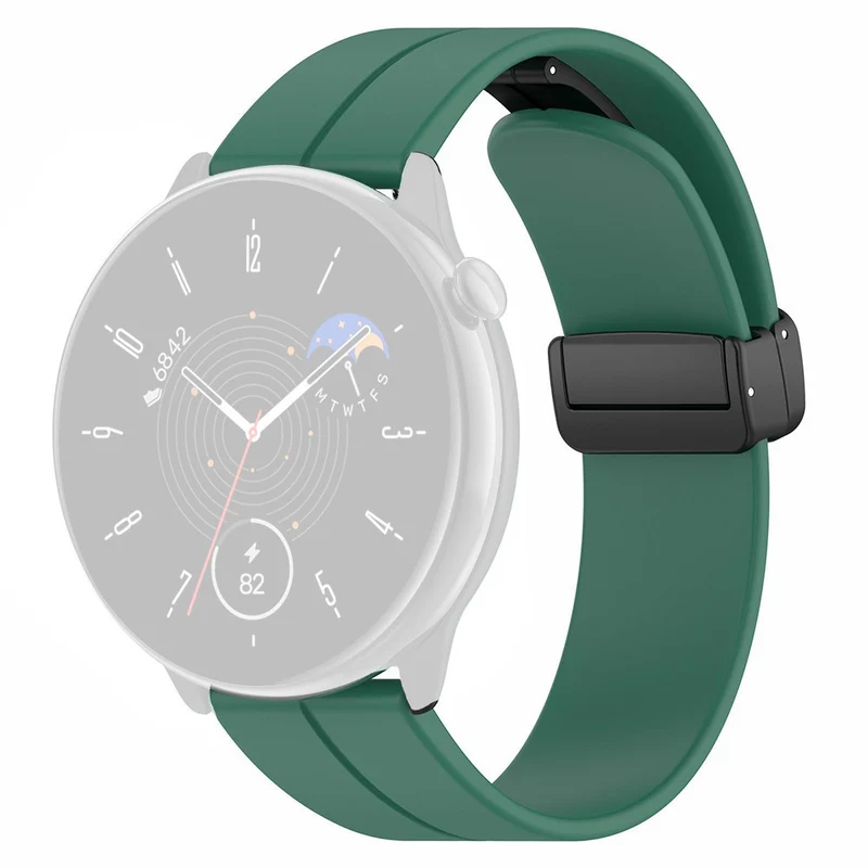 Huami Amazfit GTR Mini / GTS 4 / 3 / 2 / Bip 3 Watch Band Magnetic Folding Buckle 20mm Silicone Strap