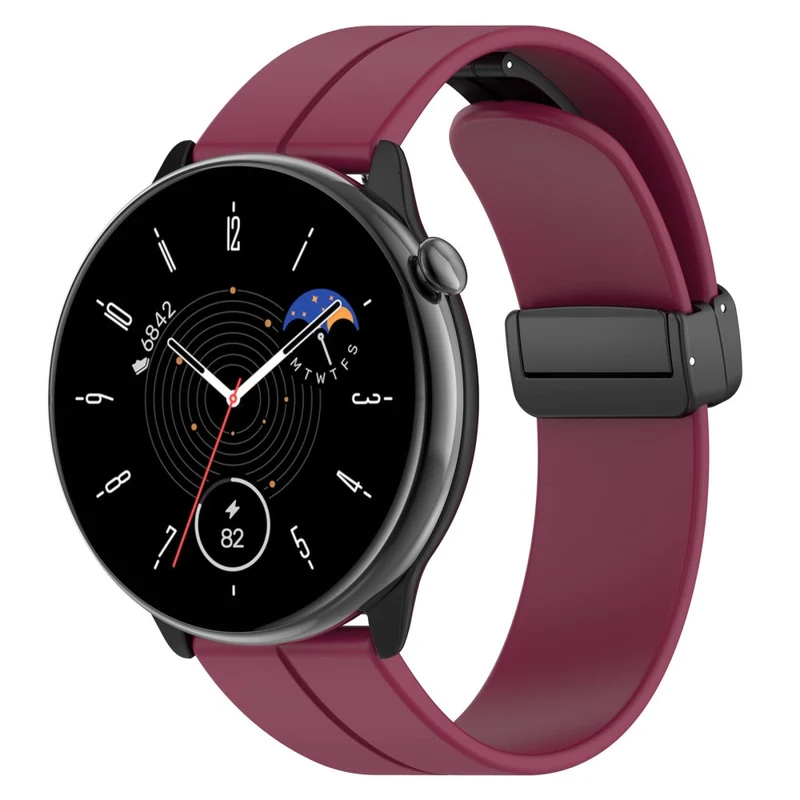 Huami Amazfit GTR Mini / GTS 4 / 3 / 2 / Bip 3 Watch Band Magnetic Folding Buckle 20mm Silicone Strap