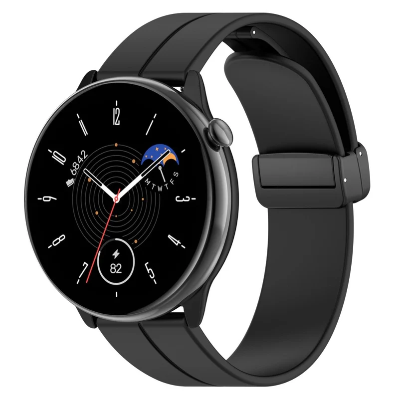 Huami Amazfit GTR Mini / GTS 4 / 3 / 2 / Bip 3 Watch Band Magnetic Folding Buckle 20mm Silicone Strap