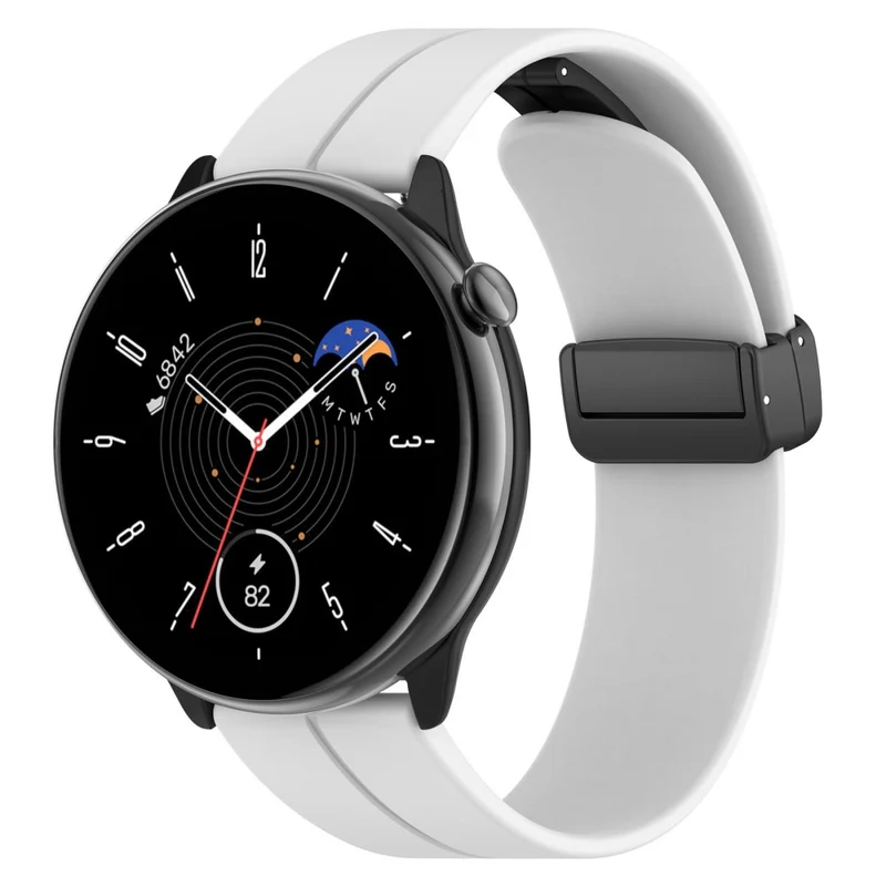 Huami Amazfit GTR Mini / GTS 4 / 3 / 2 / Bip 3 Watch Band Magnetic Folding Buckle 20mm Silicone Strap