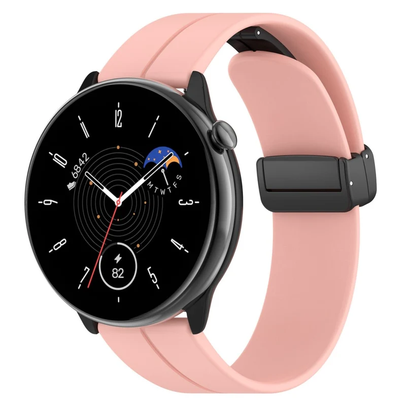 Huami Amazfit GTR Mini / GTS 4 / 3 / 2 / Bip 3 Watch Band Magnetic Folding Buckle 20mm Silicone Strap