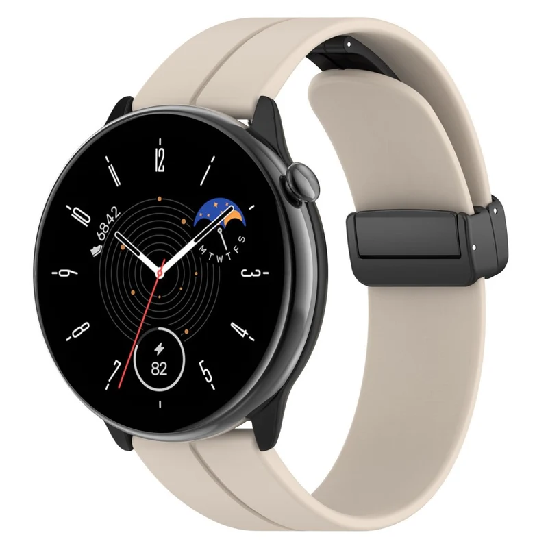 Huami Amazfit GTR Mini / GTS 4 / 3 / 2 / Bip 3 Watch Band Magnetic Folding Buckle 20mm Silicone Strap