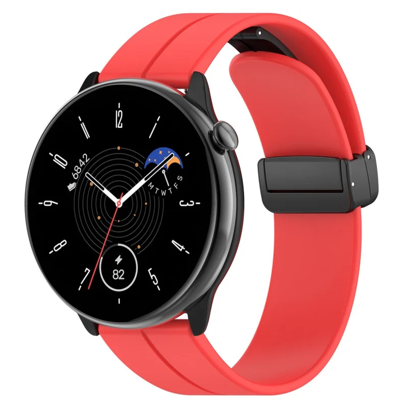 Huami Amazfit GTR Mini / GTS 4 / 3 / 2 / Bip 3 Watch Band Magnetic Folding Buckle 20mm Silicone Strap