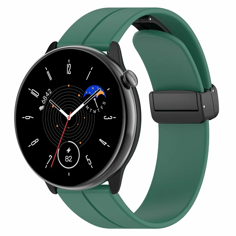Huami Amazfit GTR Mini / GTS 4 / 3 / 2 / Bip 3 Watch Band Magnetic Folding Buckle 20mm Silicone Strap