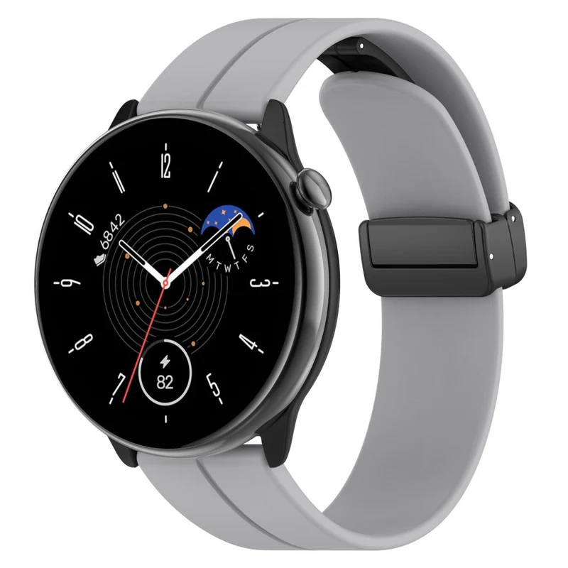 Huami Amazfit GTR Mini / GTS 4 / 3 / 2 / Bip 3 Watch Band Magnetic Folding Buckle 20mm Silicone Strap