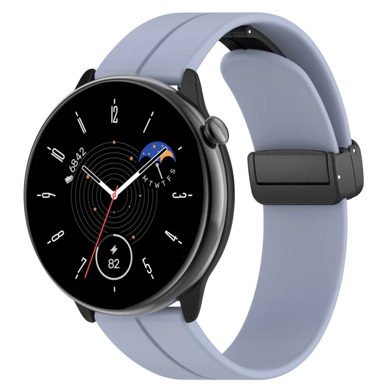 Huami Amazfit GTR Mini / GTS 4 / 3 / 2 / Bip 3 Watch Band Magnetic Folding Buckle 20mm Silicone Strap