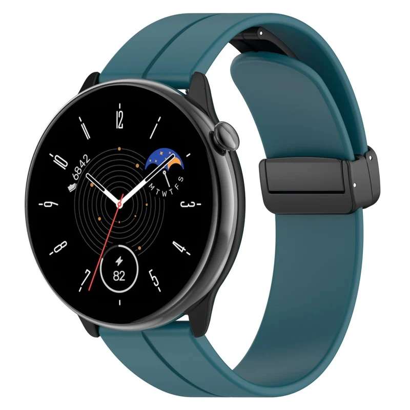 Huami Amazfit GTR Mini / GTS 4 / 3 / 2 / Bip 3 Watch Band Magnetic Folding Buckle 20mm Silicone Strap