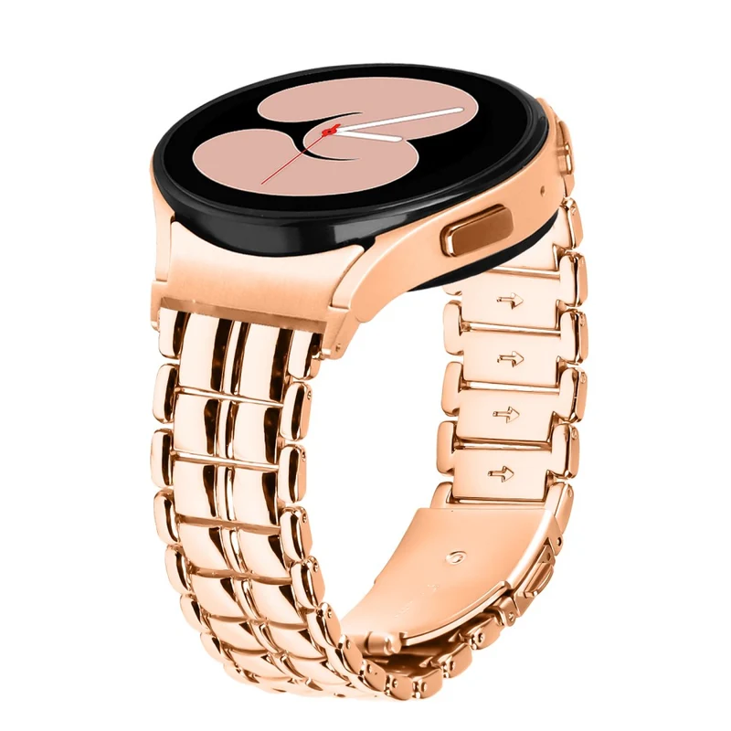 Samsung Galaxy Watch 5 Active / Watch 5 / Watch4 Buckle Closure Metal Smart Watch Replacement Strap - Rose Gold