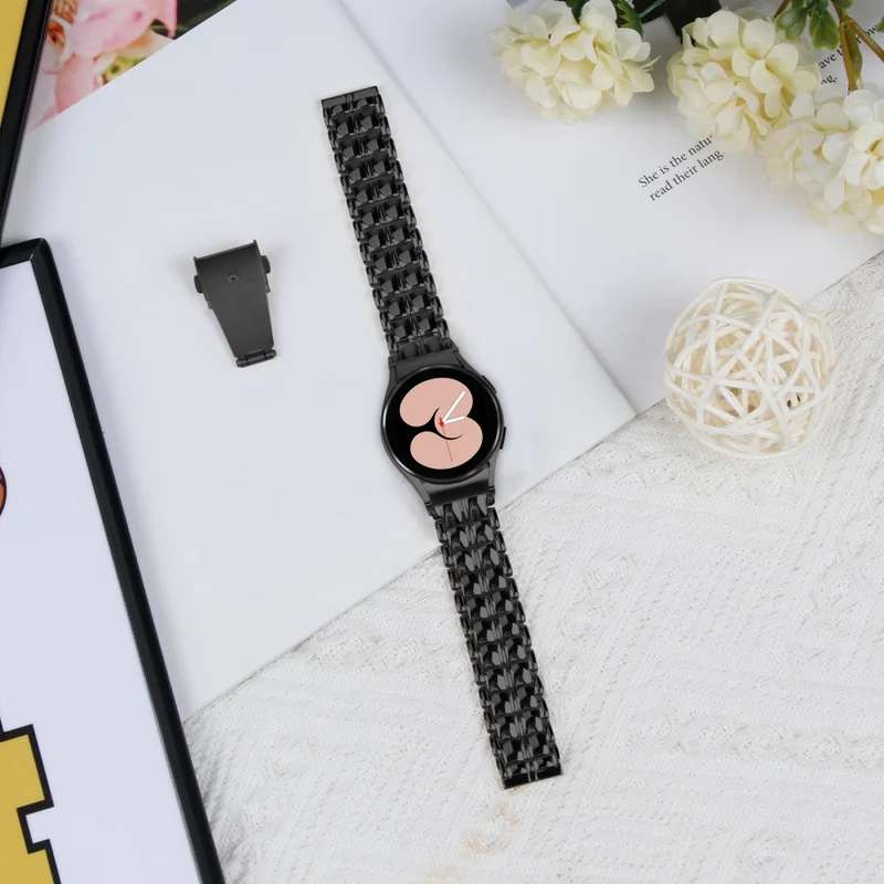 Samsung Galaxy Watch 5 Active / Watch 5 / Watch4 Buckle Closure Metal Smart Watch Replacement Strap - Rose Gold