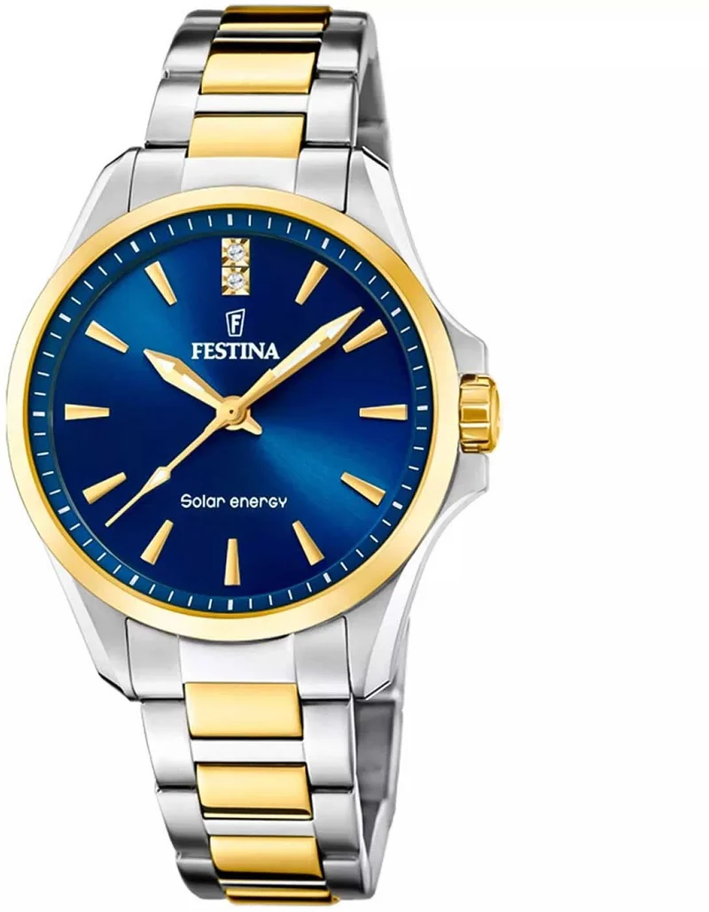 Festina Solar Energy F20655/4 Damenuhr • Solarantrieb • Bicolor