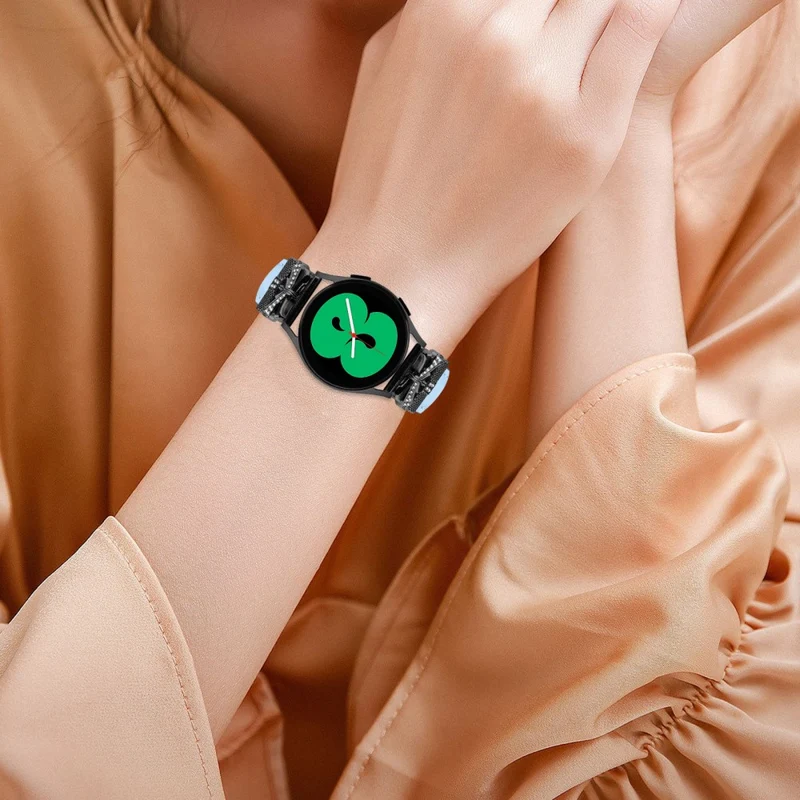 Huami Amazfit Cheetah Pro Black Buckle 20mm Watch Band Butterfly Rhinestone Watch Strap