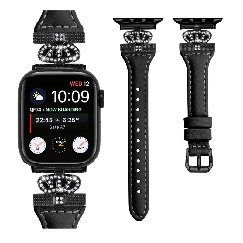 Black Buckle Strap Apple Watch Universal 49mm/45mm/44mm/42mm Watch Band