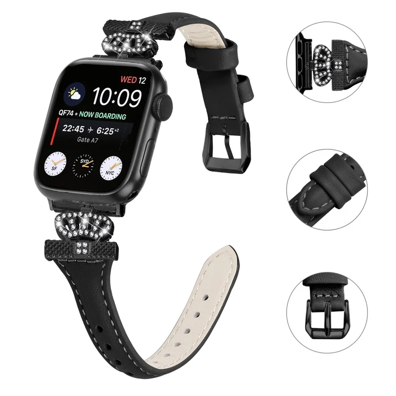 Black Buckle Strap Apple Watch Universal 49mm/45mm/44mm/42mm Watch Band